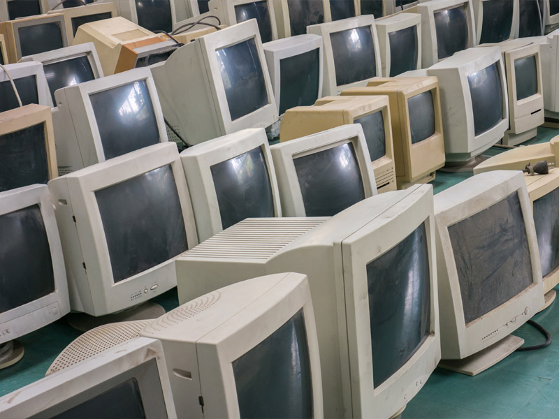 Computer CRT Monitors e waste scrap recycling