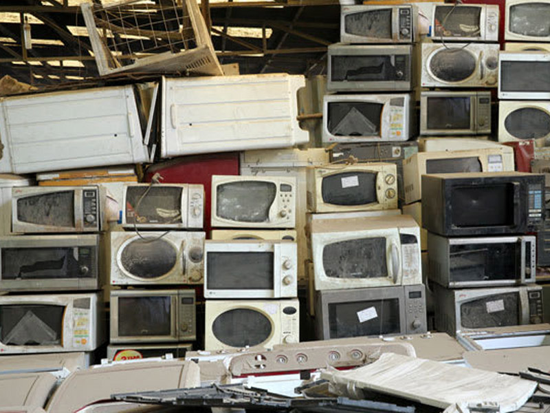 Microwave e waste scrap recycling
